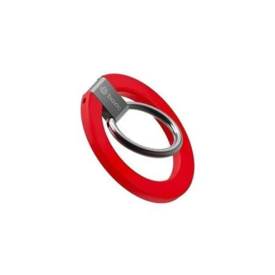 BAZIC GOMAG GRIP, MAGSAFE COMPATIBLE MAGNETIC PHONE GRIP - RED